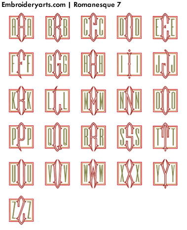 Romanesque Monogram Set 7