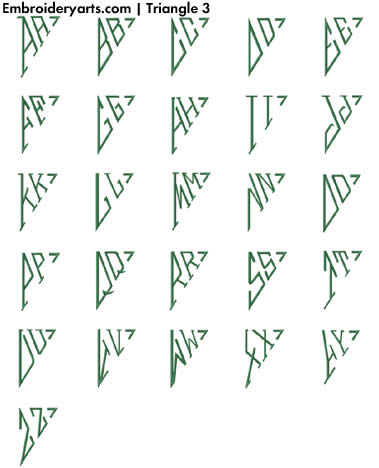 Triangle Monogram Set 3