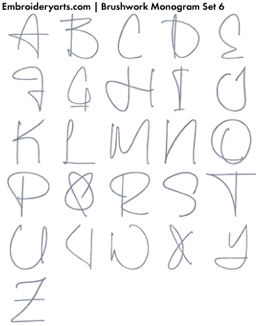 Brushwork Monogram Set 6