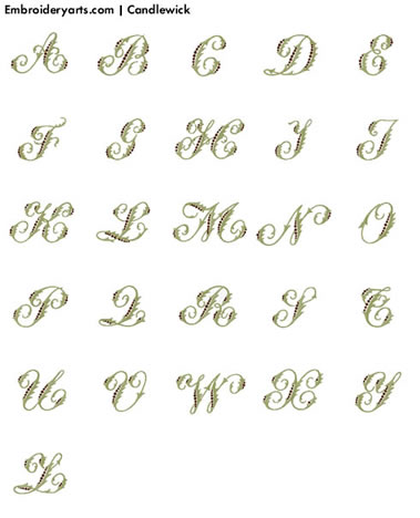 Candlewick Monogram Set 