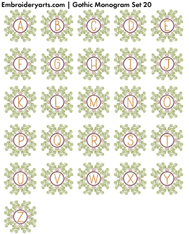 Romanesque 8 XL Monogram Set