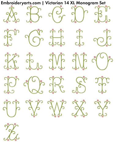 Victorian XL Monogram Set 14
