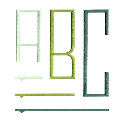 Art Deco XL  5Monogram Set